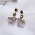 Rhinestone Flower Dangle Earring E2923 - As Shown In Figure - One Size