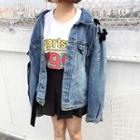 Lacing Detail Denim Jacket