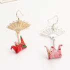 Origami Crane & Fan Drop Earring