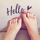 Embellished Toe Nail Tips J35 - Glue - Red - One Size