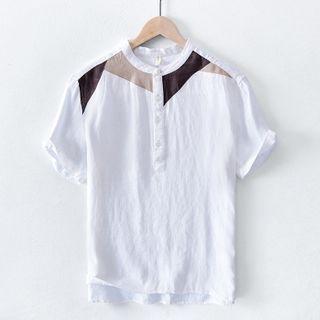 Short-sleeve Paneled Overhead Shirt