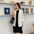 3/4-sleeve Sheer Blazer