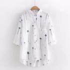 Star Embroidered Short Sleeve Shirt