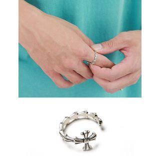 Cross Metallic Open Ring