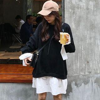 Shirt Panel Mock Two Piece Top Black - One Size