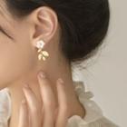 925 Sterling Silver Flower Earring 1 Pair - Flower - One Size