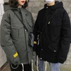 Couple Matching Pocketed Hooded Padded Jacket