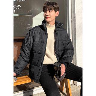 Funnel-neck Boxy Padded Jacket