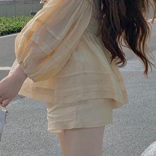 Plain Shorts Beige - One Size