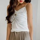Shirred Front Knit Camisole Top