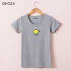 Short-sleeve Lemon Print T-shirt