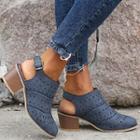 Low-heel Slingback Ankle Boots
