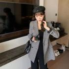 Houndstooth Double Breasted Blazer