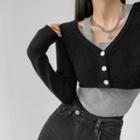 Cropped Cardigan With Tank Top