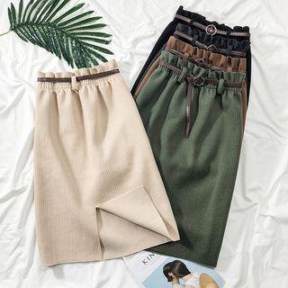 Paperbag High-waist Midi Skirt
