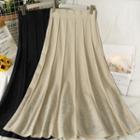 Rhinestone Knit Midi Skirt
