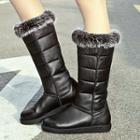 Furry Trim Tall Boots