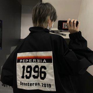 Numbering Back Zip Jacket