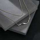 Curve Pendant Layered Necklace Silver - One Size