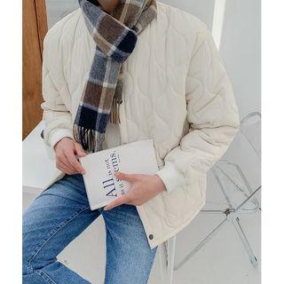Snap-button Padded Bomber Jacket