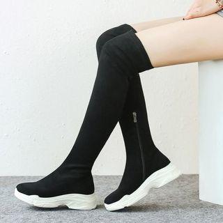 Genuine Leather Platform Over-the-knee Boots