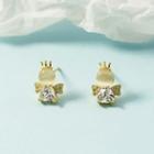 Angel Faux Cat Eye Stone Alloy Earring 1 Pair - Gold - One Size