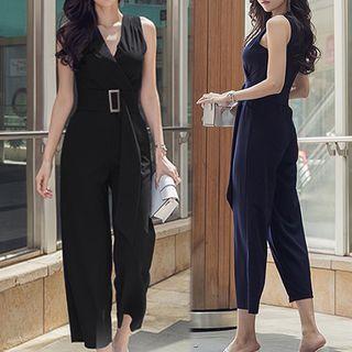 Sleeveless Buckled Jumpsuit
