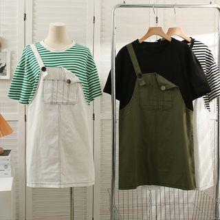 Mock Two-piece Loose Mini Dress