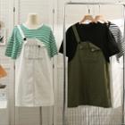 Mock Two-piece Loose Mini Dress
