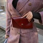 Faux-leather Envelop Belt Bag