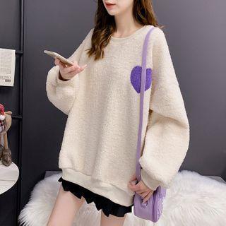 Plain Heart Print Sweatshirt