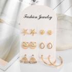 6-pair Set: Alloy Earring (assorted Designs) F06501 - One Size