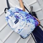 Watercolor Print Canvas Backpack
