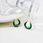 Irregular Hoop Earring E4499 - 1 Pair - Green - One Size