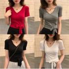 Short-sleeve Tie-waist T-shirt / Tie-waist Pants