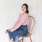 Long-sleeve Linen Blend T-shirt (l~xxl)