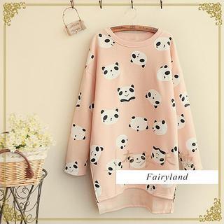 Panda Print Pullover