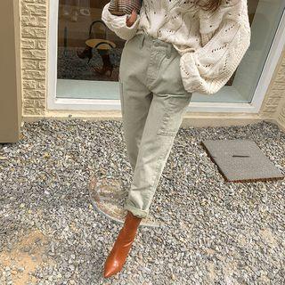 Tapered Cotton Cargo Pants