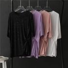 Glitter Short-sleeve Twist T-shirt