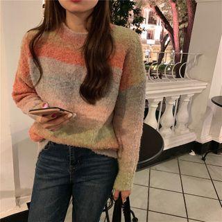 Gradient Sweater Blue & Orange & Green - One Size