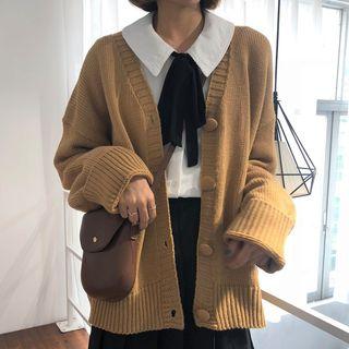 Ribbed-trim Cardigan