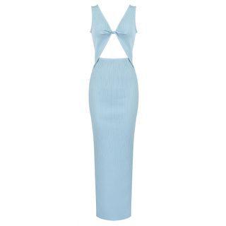 Sleeveless Cutout Maxi Bodycon Dress