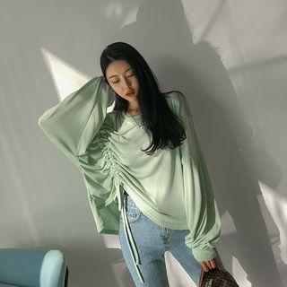 Drawstring Shirred Oversized T-shirt