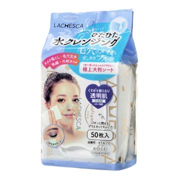 Kose - Softymo Lachesca Cleansing Sheet Clear - 50 Pcs