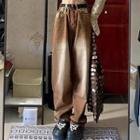 High Waist Ombre Loose Fit Jeans