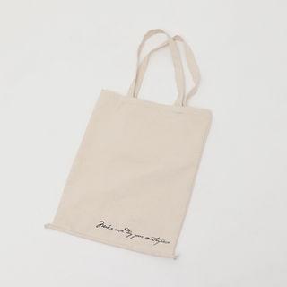 Lettered Cotton Shopper Bag One Size