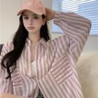 Striped Shirt Shirt - Stripe - Pink - One Size