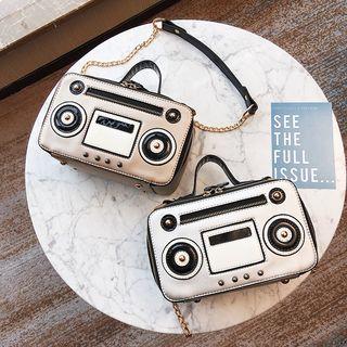 Faux-leather Radio Satchel