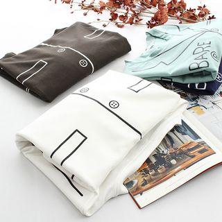 Print Frill Sleeve T-shirt