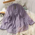 Open-back Loose-fit Light Shirt In 6 Colors